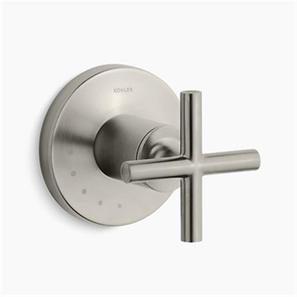 KOHLER Purist Vibrant Brushed Nickel Cross Handle Volume Control Valve   330043737 MainImage 001 L 