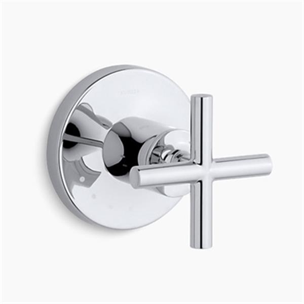 KOHLER Purist Polished Chrome Cross Handle Volume Control Valve Trim
