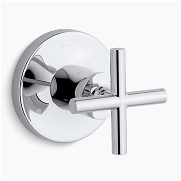 KOHLER Purist Polished Chrome Cross Handle Transfer Valve Trim