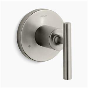 KOHLER Purist Vibrant Brushed Nickel Lever Handle Transfer Valve Trim