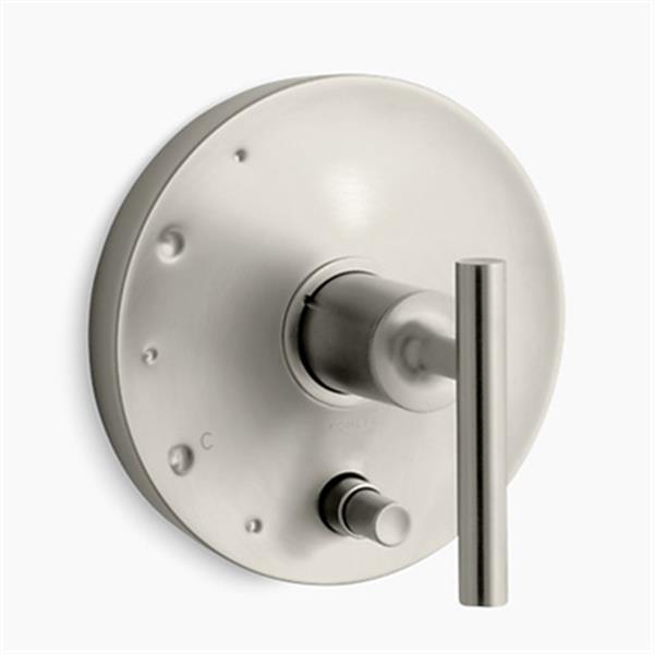 KOHLER Purist Vibrant Brushed Nickel Rite-Temp Pressure Balancing Valve Trim