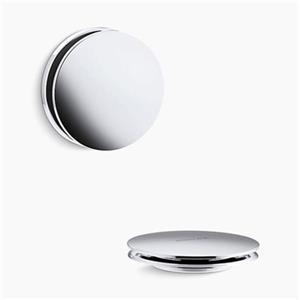 KOHLER PureFlo Contemporary Push Button Bath Drain Trim (Polished Chrome)