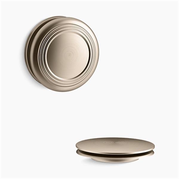 KOHLER PureFlo Traditional Push Button Bath Drain Trim (Brushed Bronze ...