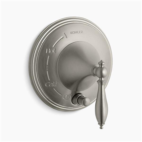 KOHLER Finial Vibrant Brushed Nickel Pressure-Balancing Valve Trim