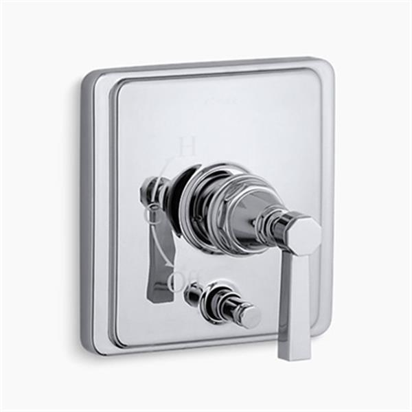 KOHLER Pinstripe Polished Chrome Rite-Temp Pressure-Balancing Valve Trim