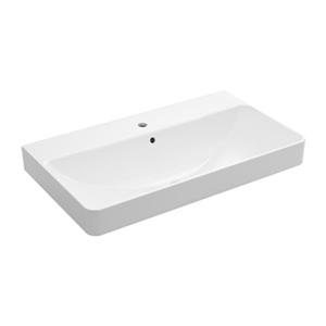 KOHLER Vox 35.44-in White Porcelain Trough Vessel Bathroom Sink