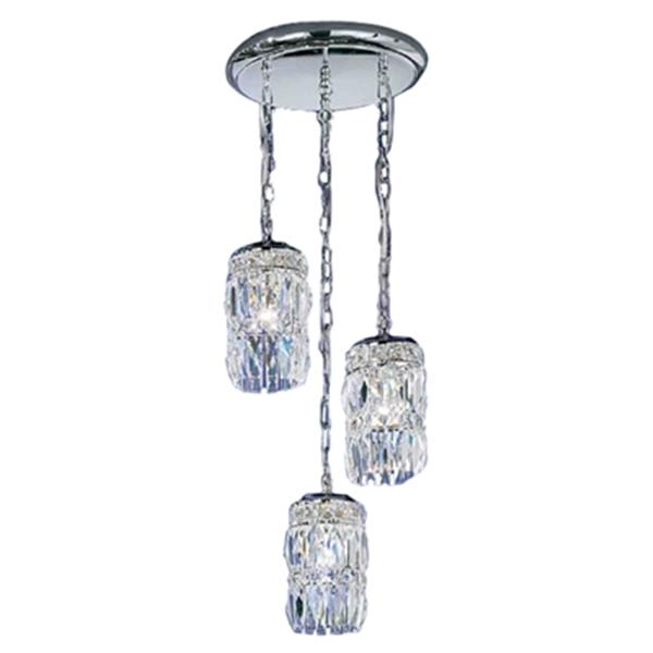 Classic Lighting 3-Light Cascade English Bronze/Gold/Amethyst Ceiling Pendant