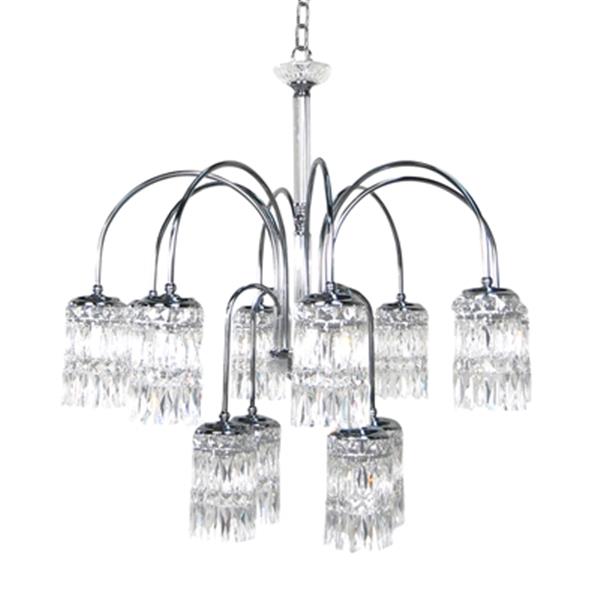 Classic Lighting Cascade 8-Light English Bronze w/Gold Crystalique-Plus Chandelier