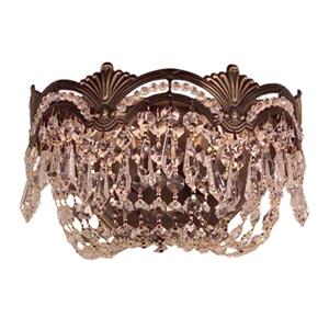 Classic Lighting Regency II Collection Roman Bronze Swarovski Spectra 2-Light Wall Sconce