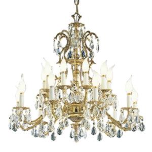 Classic Lighting Barcelona 29-in Old World Bronze Swarovski Spectra Crystal Chandelier