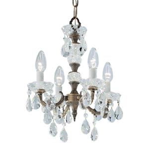Classic Lighting Madrid Imperial 13-in Roman Bronze Crystalique Mini Chandelier