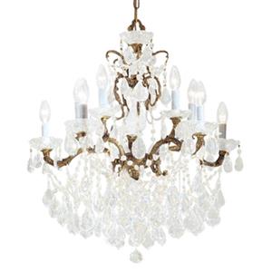 Classic Lighting Madrid Imperial 28-in Old World Bronze Crystalique Chandelier