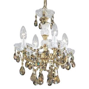 Classic Lighting Madrid Imperial 17-in Roman Bronze Crystalique 4-Light Mini Chandelier