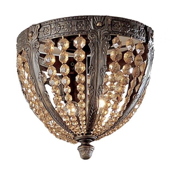 Classic Lighting 2-Light Merlot Aged Bronze Semi Flush Ceiling Light