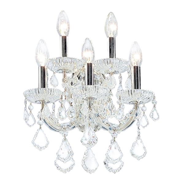 Classic Lighting Maria Theresa Collection Chrome Crystalique 5-Light ...