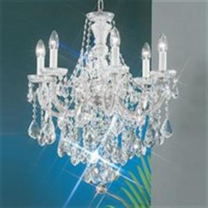 Classic Lighting Maria Theresa 26-in Chrome 6-Light Chandelier