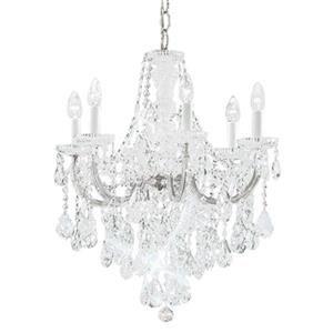 Classic Lighting Maria Theresa 26-in Chrome 6-Light Chandelier