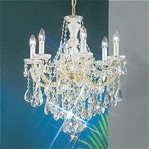 Classic Lighting Maria Theresa 26-in Olde World Gold 6-Light Chandelier