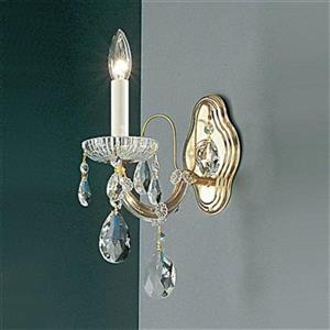 Classic Lighting Maria Theresa Collection Olde World Gold Crystalique Wall Sconce