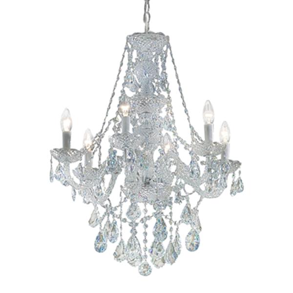 Classic Lighting Monticello 28-in 24k Gold Plate GP C 6-Light Chandelier