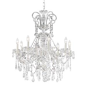 Classic Lighting Bohemia Collection 28-in x 32-in Chrome Crystalique 8-Light Chandelier