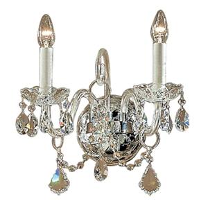 Classic Lighting Bohemia Collection Chrome Crystalique 2-Light Wall Sconce