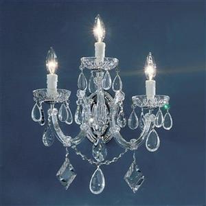 Classic Lighting Rialto Contemporary Chrome 3-Light Wall Sconce