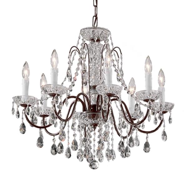 Classic Lighting Daniele Collection 25-in x 22-in Chrome Crystalique 8 ...