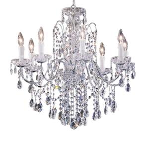 Classic Lighting Daniele Collection 25-in x 25-in Chrome Swarovski Strass 8-Light Premium Chandelier