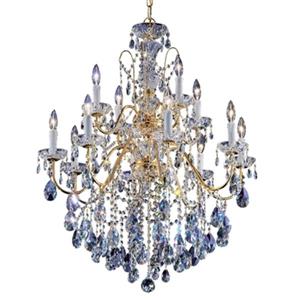 Classic Lighting Daniele Collection 29-in x 36-in English Bronze Crystalique 12-Light Premium Chandelier
