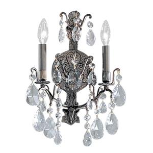 Classic Lighting Versailles Antique Bronze Crystalique 2-Light Wall Sconce