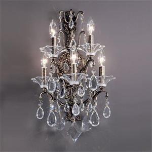 Classic Lighting 5 Light Garden Versailles Chrome Pears Straw Wall Sconce