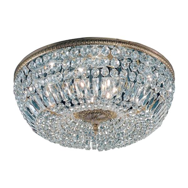 Classic Lighting Millennium Silver Crystal Baskets Flush Mount Ceiling Light