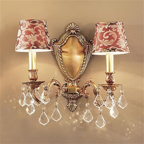 Classic Lighting Chateau Aged Bronze 2-Light Wall Sconce