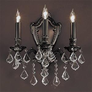 Classic Lighting Chateau Aged Bronze 3-Light Wall Sconce