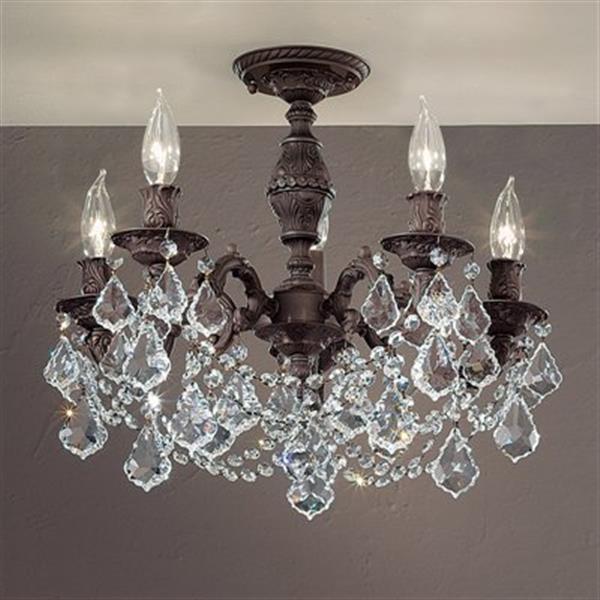 Classic Lighting Chateau Imperial 5-Light French Gold Semi Flush Ceiling Light