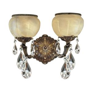 Classic Lighting Alexandria Victorian Bronze Crystalique 2-Light Wall Sconce
