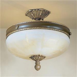 Classic Lighting Alexandria 4-Light Victorian Bronze Semi Flush Ceiling Light