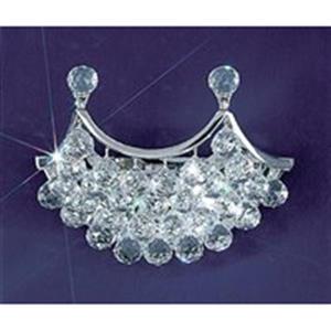 Classic Lighting Solitaire 10-in x 14-in Chrome/Crystalique-Plus 2-Light Wall Sconce