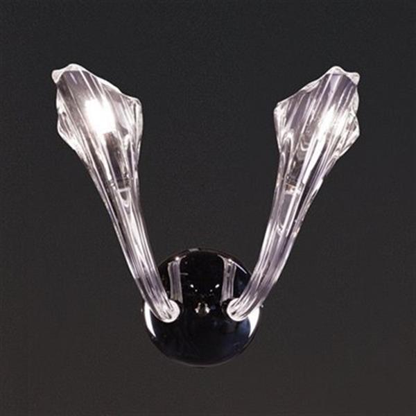Classic Lighting Inspiration 13-in x 10-in Chrome/Without Crystal 2-Light Wall Sconce