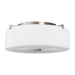 Feiss 2-Light Brushed Nickel Sunset Drive Flush Mount Ceiling Light