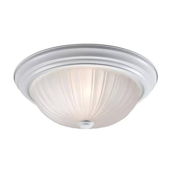 Galaxy White Melon Glass Flush Mount Ceiling Light