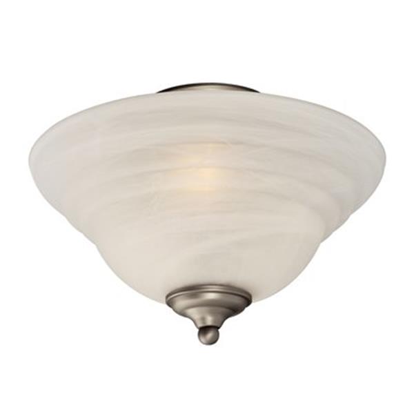 Galaxy Morgan 2-Light Pewter Semi Flush Ceiling Light