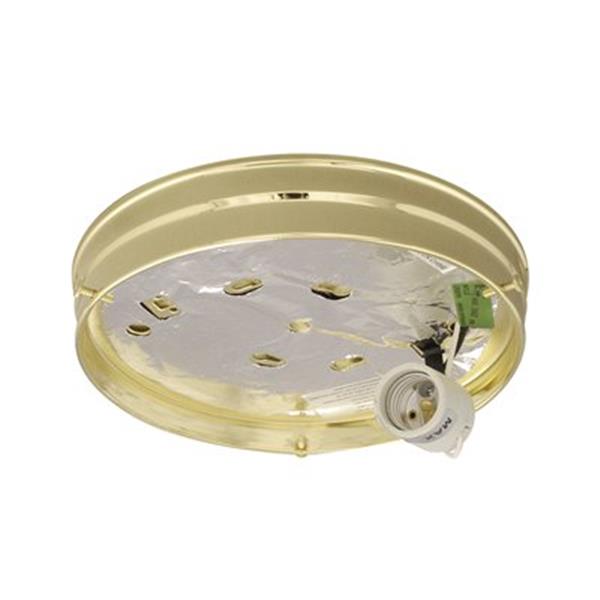 Galaxy Polished Brass Utility Holder Flush Mount Ceiling Light