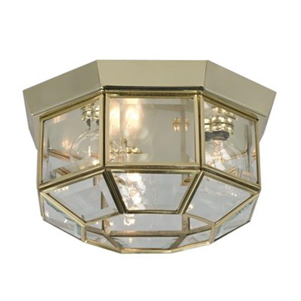 Galaxy 3-Light Polished Brass Flush Mount Ceiling Light