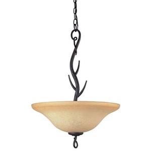 Amlite Lighting 3-Light Renaissance Forged iron Large Bowl Pendant Light