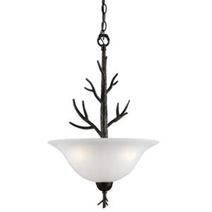 Amlite Lighting 3-Light Vermont Forged iron Large Bowl Pendant Light