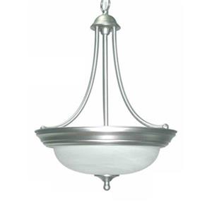 Amlite Lighting 3-Light Del Mar Brushed Nickel Large Pendant Light