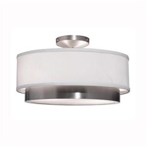 Steven & Chris by Artcraft Scandia 2-Light Brushed Nickel Semi Flush Ceiling Light