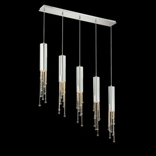 Eurofase 5-Light Chrome Pendant Light
